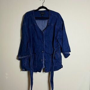 Ashley Stewart Dark Blue Jean Jacket